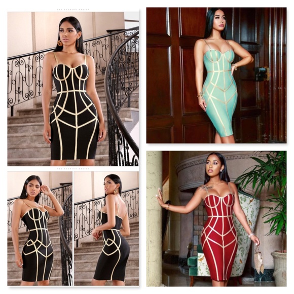 🎥 Bandage Contrast Trim Slim Dress in WHITE - Picture 8 of 16